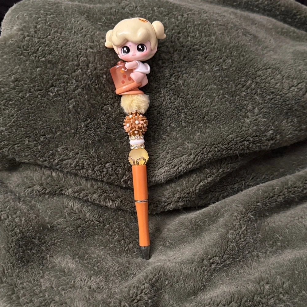 Cute Orange Character Pen for Kids